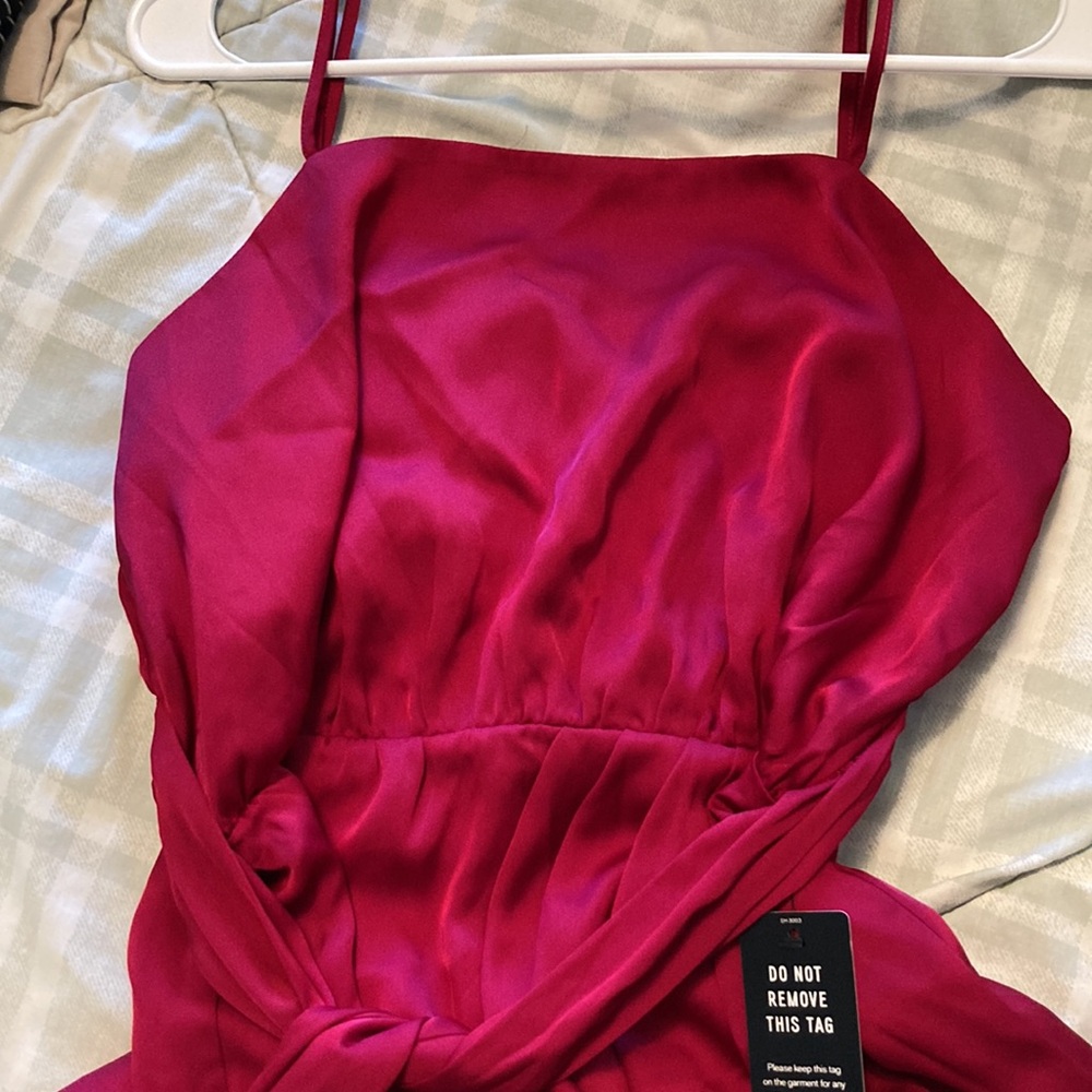 Express Magenta Mid Length Dress - Picture 3 of 5